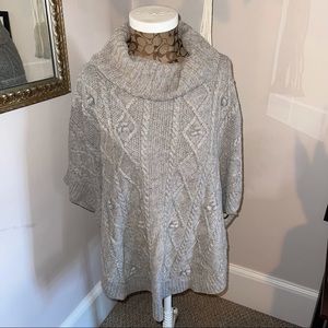 Talbots cowl neck poncho size S